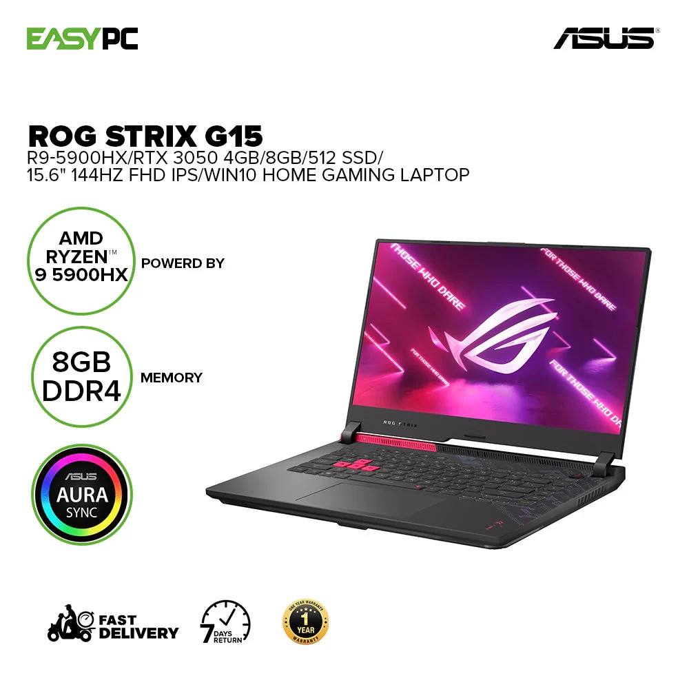 Asus Rog Strix G15 G513Qc-Hn164T R9-5900Hx 8Gb Win10 8Gb/512 Ssd Laptop Gaming - Image 2