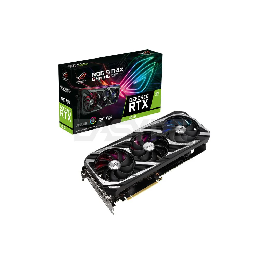 Asus ROG Strix NVIDIA® GeForce RTX™ 3050 OC Edition ROG-STRIX-RTX™3050-O8G 8gb 128bit GDdr6 GPU TWEAK II AXIAL-TECH FAN Gaming Videocard LHR