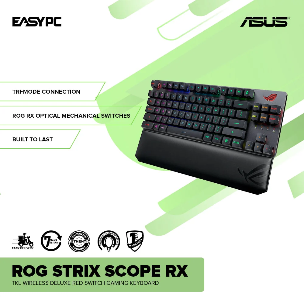 Asus ROG Strix Scope RX TKL Wireless Deluxe Red Switch Gaming Keyboard - Image 2