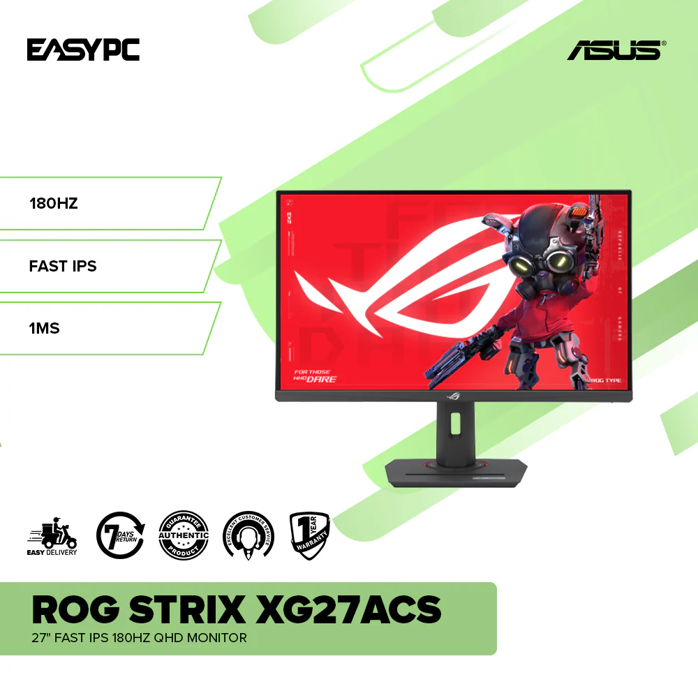ASUS ROG Strix XG27ACS 27" Fast IPS 180HZ QHD Monitor - Image 2