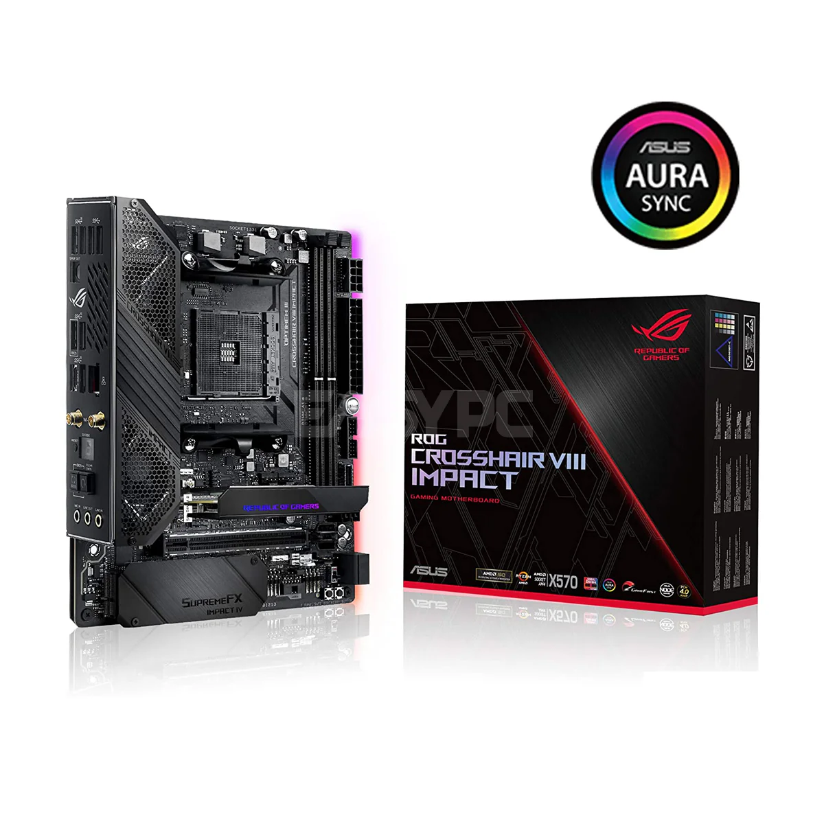 Asus ROG X570 Mini DTX Crosshair VIII Impact Gaming Motherboard Socket Am4 Ddr4