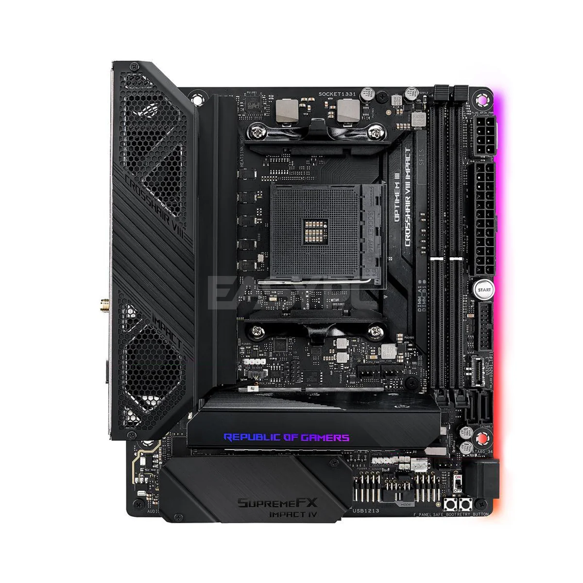 Asus ROG X570 Mini DTX Crosshair VIII Impact Gaming Motherboard Socket Am4 Ddr4 - Image 2