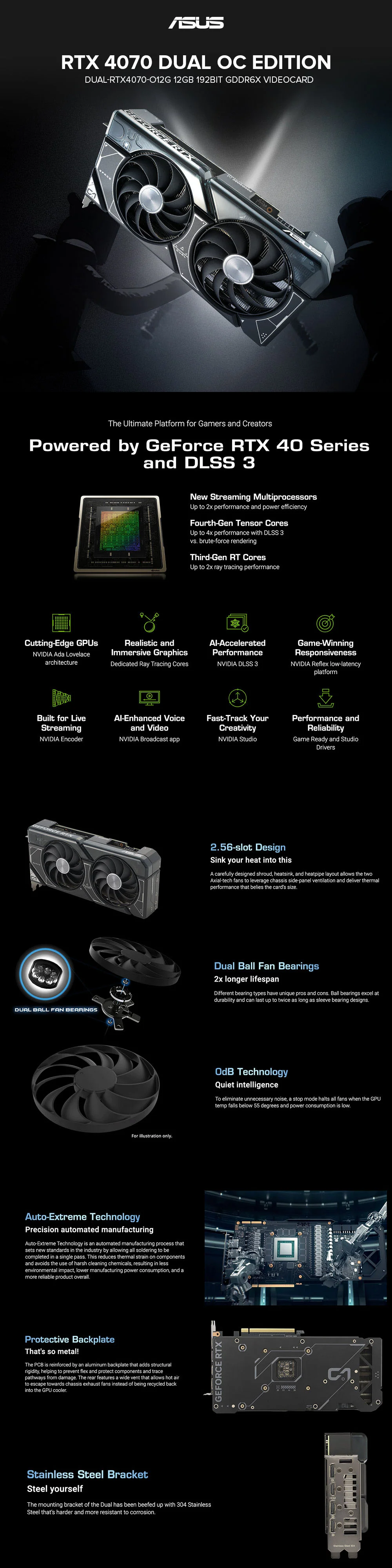 Asus NVIDIA® GeForce RTX™ 4070 Dual OC edition DUAL-RTX4070-O12G 12gb 192bit GDDR6x Videocard - Image 6