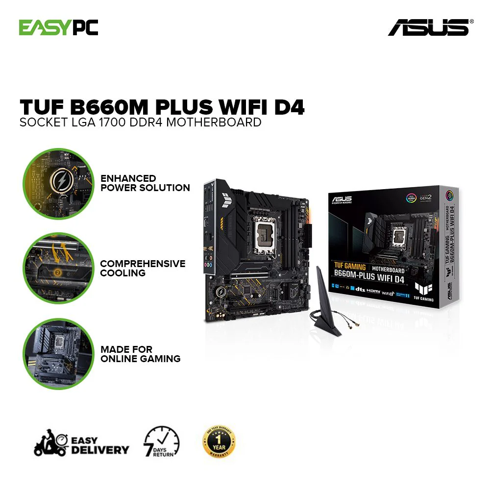 Asus TUF B660M Plus WiFi D4 Socket LGA 1700 Ddr4 Motherboard - Image 2