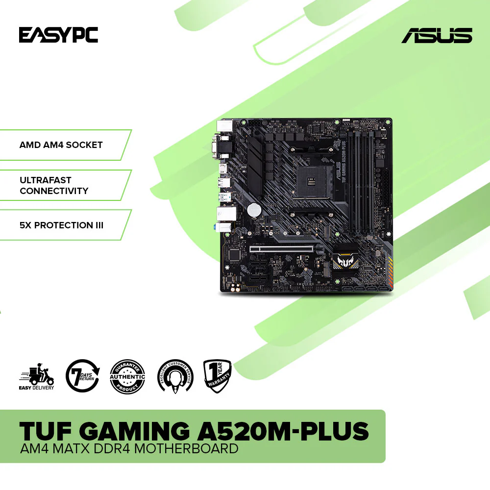 ASUS TUF GAMING A520M-PLUS AM4 MATX AMD AM4 socket DDR4 Motherboard - Image 2