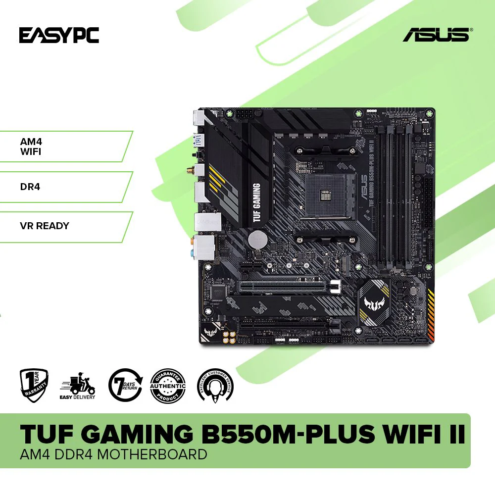 Asus TUF Gaming B550M-PLUS WIFI II AM4 DDR4 Durable, Stable and Reliable Gaming Motherboard - Image 2