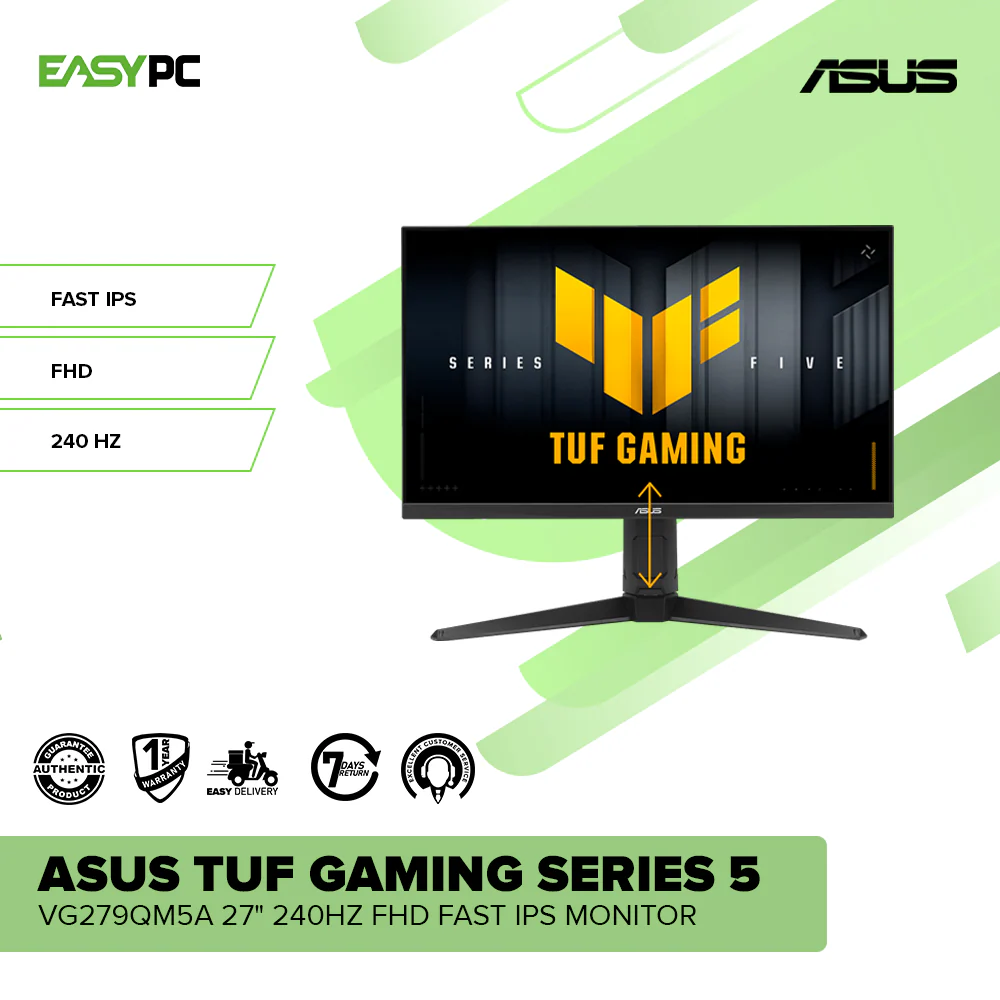ASUS TUF Gaming VG279QM5A 27" FHD 240Hz Fast IPS Gaming Monitor