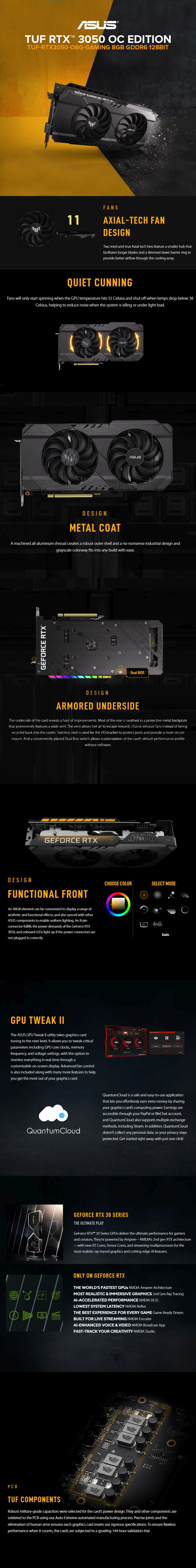 ASUS TUF NVIDIA® GeForce RTX™ 3050 OC Edition 8GB GDDR6 128bit - Image 7