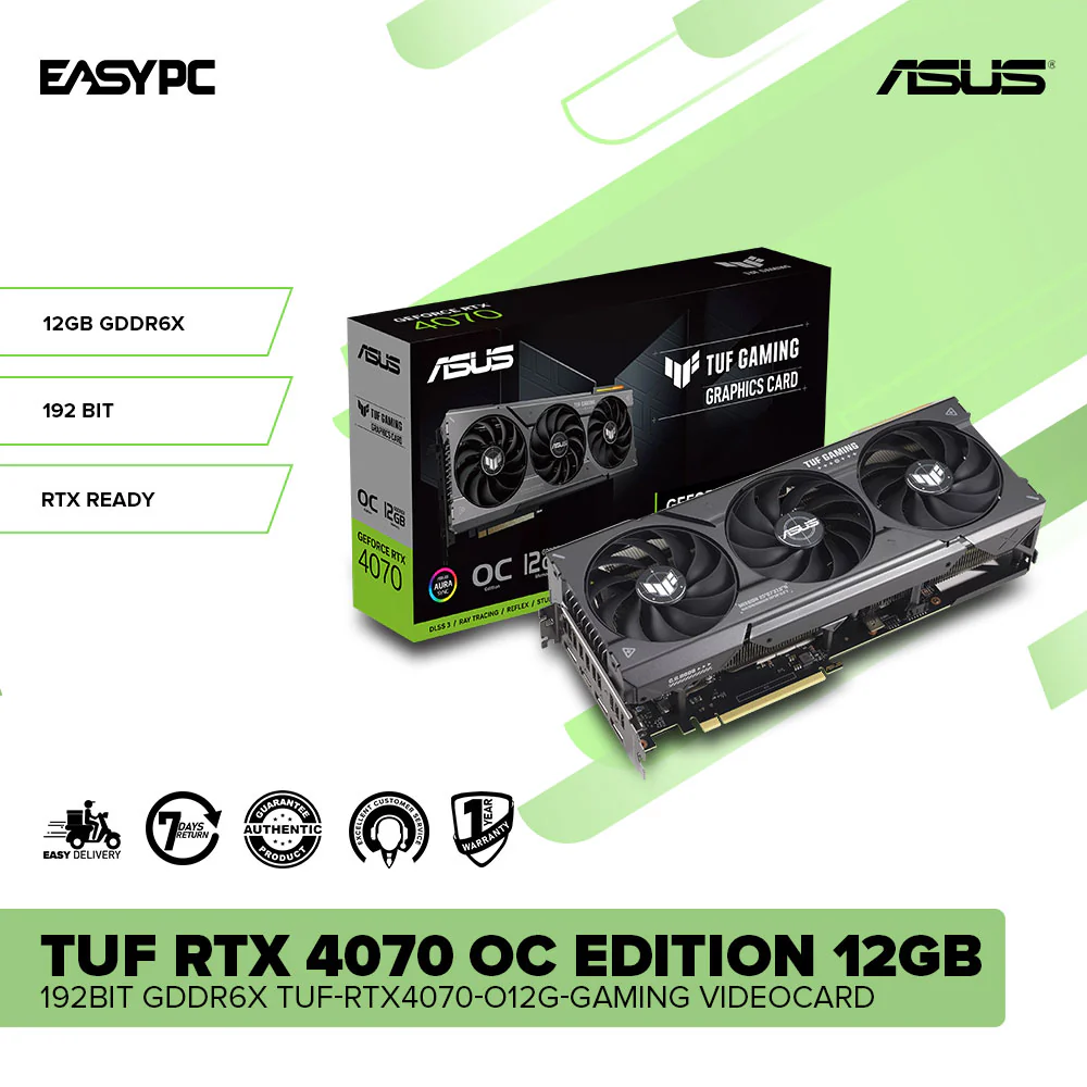 Asus TUF NVIDIA® GeForce RTX™ 4070 OC edition 12GB 192bit GDDR6x TUF-RTX™4070-O12G-GAMING Videocard - Image 2