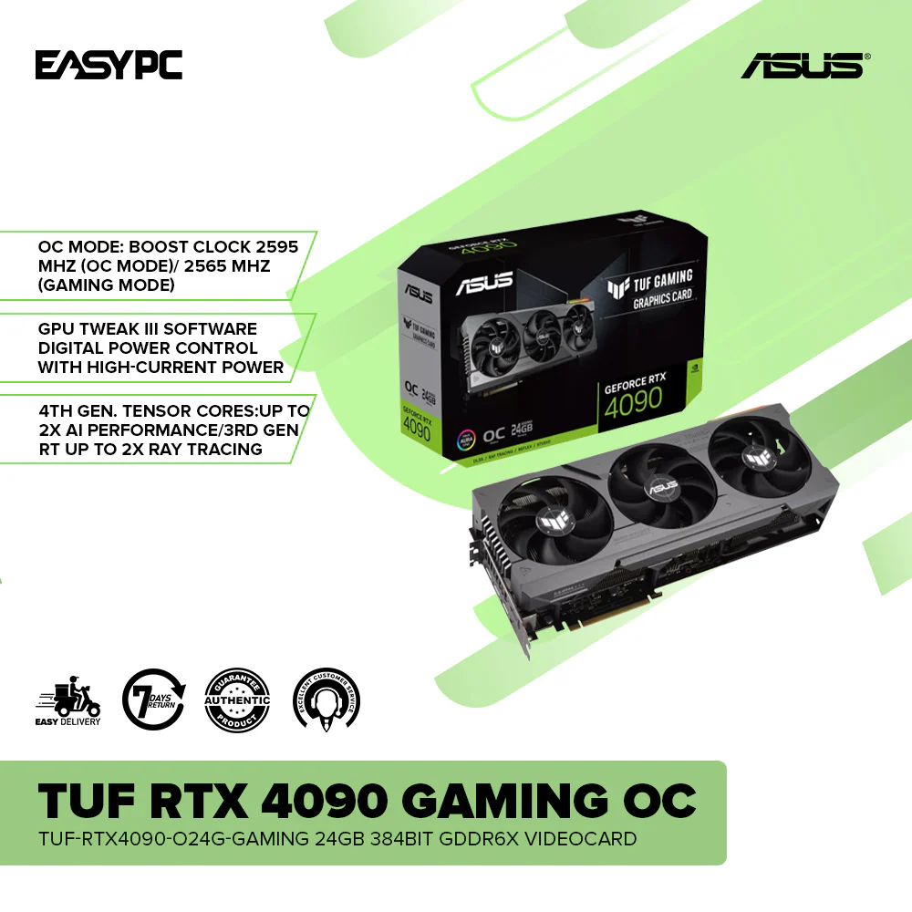 Asus TUF NVIDIA® GeForce RTX™ 4090 Gaming OC TUF-RTX™4090-O24G-GAMING 24gb 384bit gddr6x videocard - Image 2