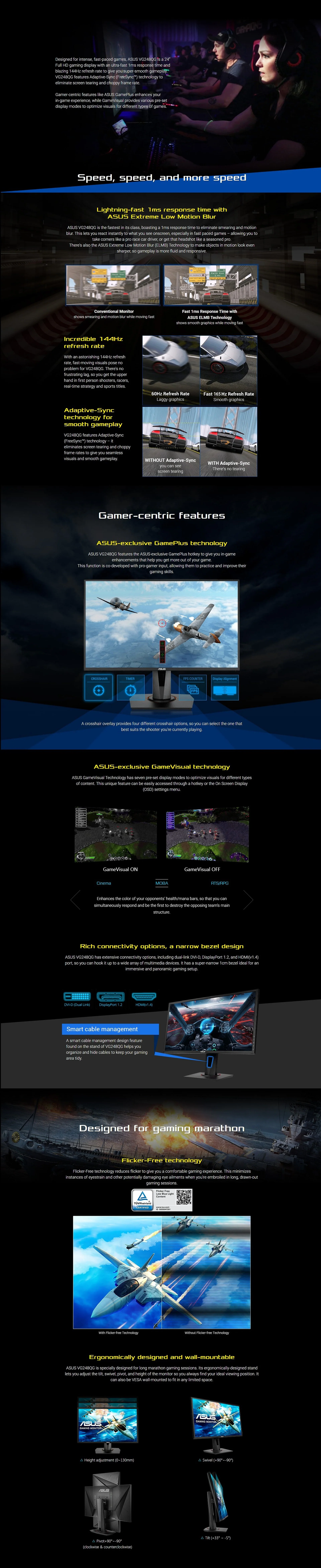 Asus VG248QG 24" 165hz G-Sync Gaming Monitor - Image 6
