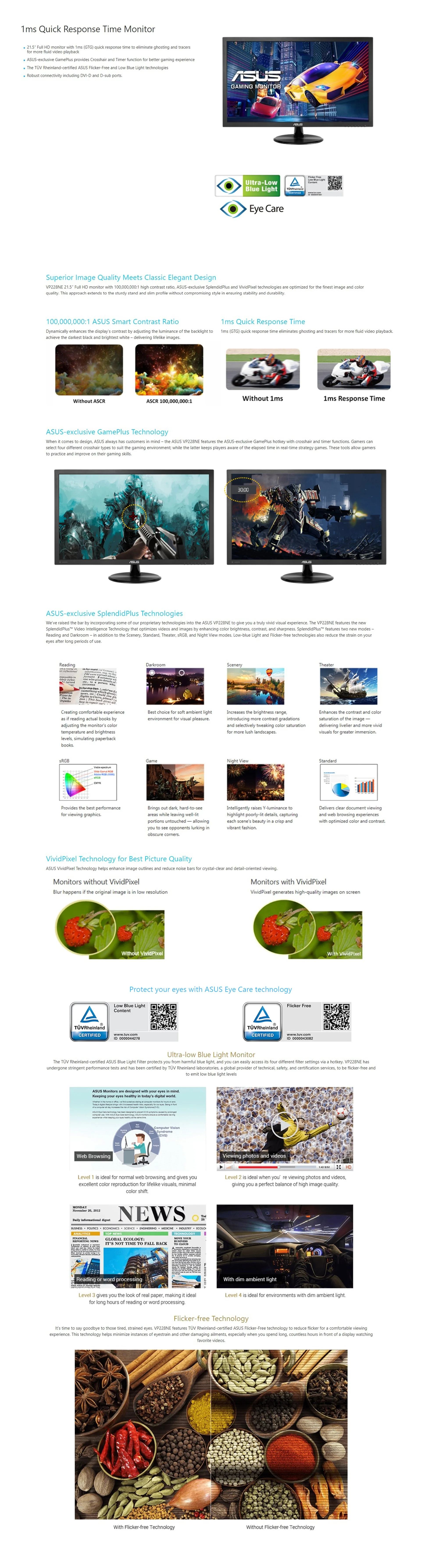 Asus VP228NE 21.5 Inches Led Monitor - Image 5