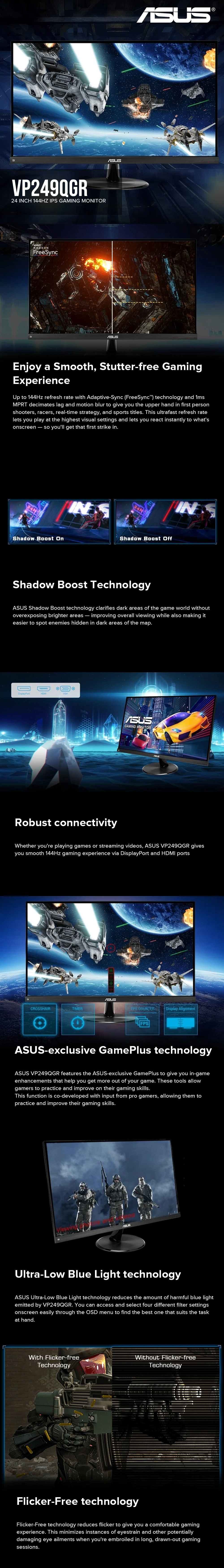 Asus VP249QGR 24" 144Hz IPS Gaming Monitor - Image 6