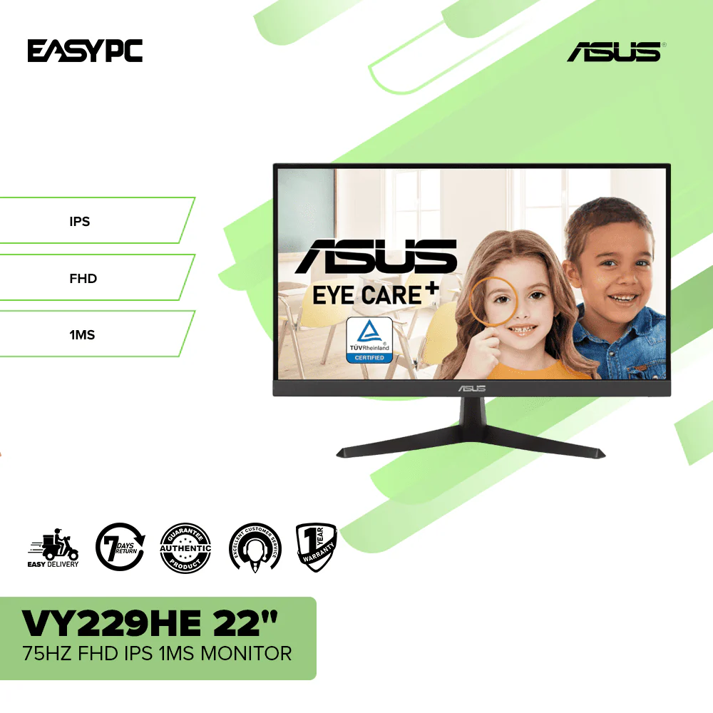 Asus VY229HE 22" 75HZ FHD IPS 1MS Monitor - Image 2