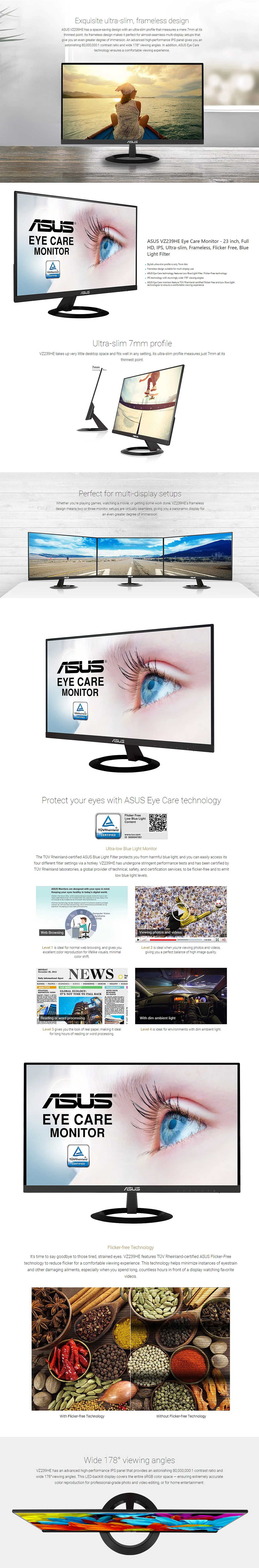 Asus VZ239HE 23" IPS Ultra Slim Led Monitor - Image 7