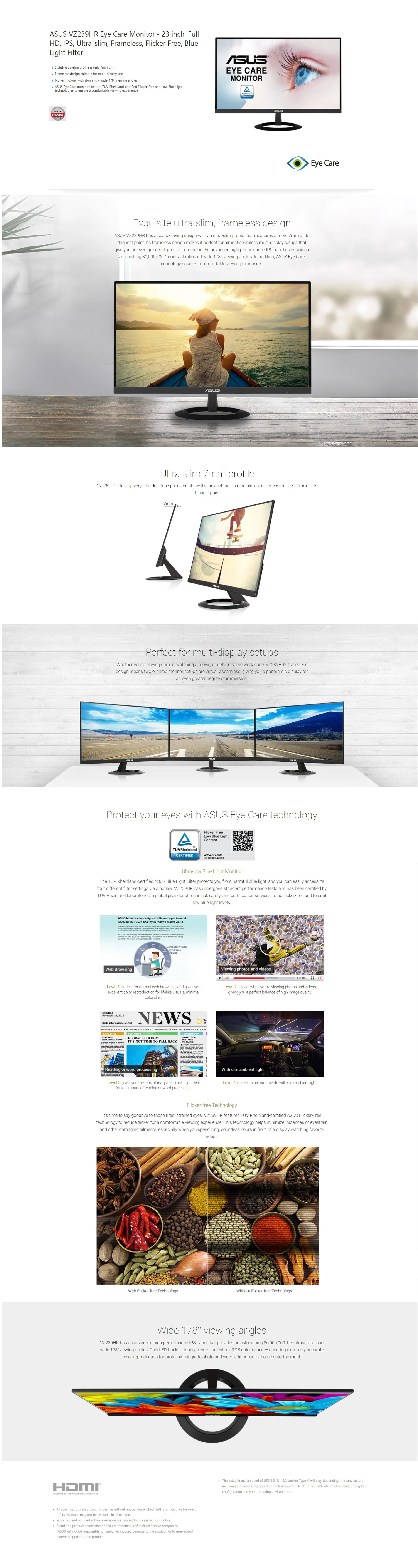 Asus VZ239HR 23 Inches Ultra Slim Monitor - Image 6