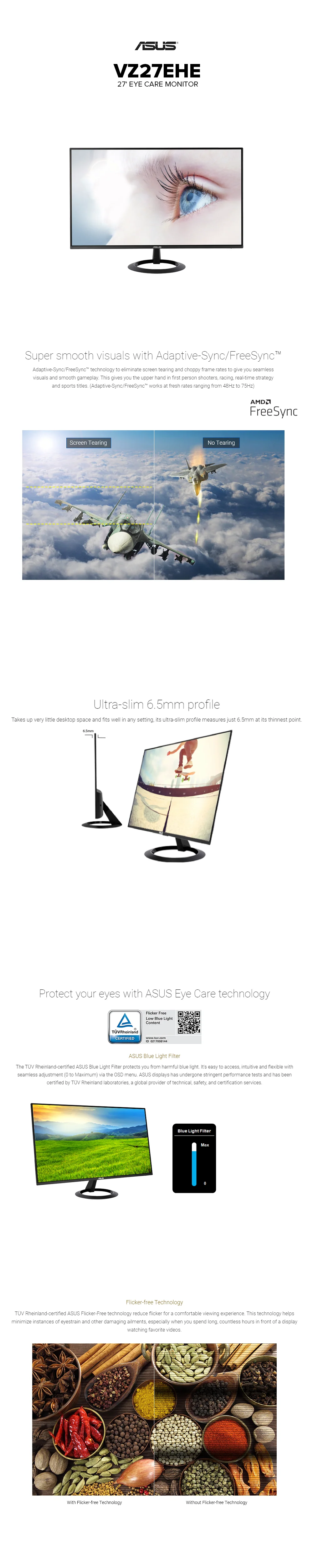ASUS VZ27EHE 27' Eye Care Monitor - Image 5