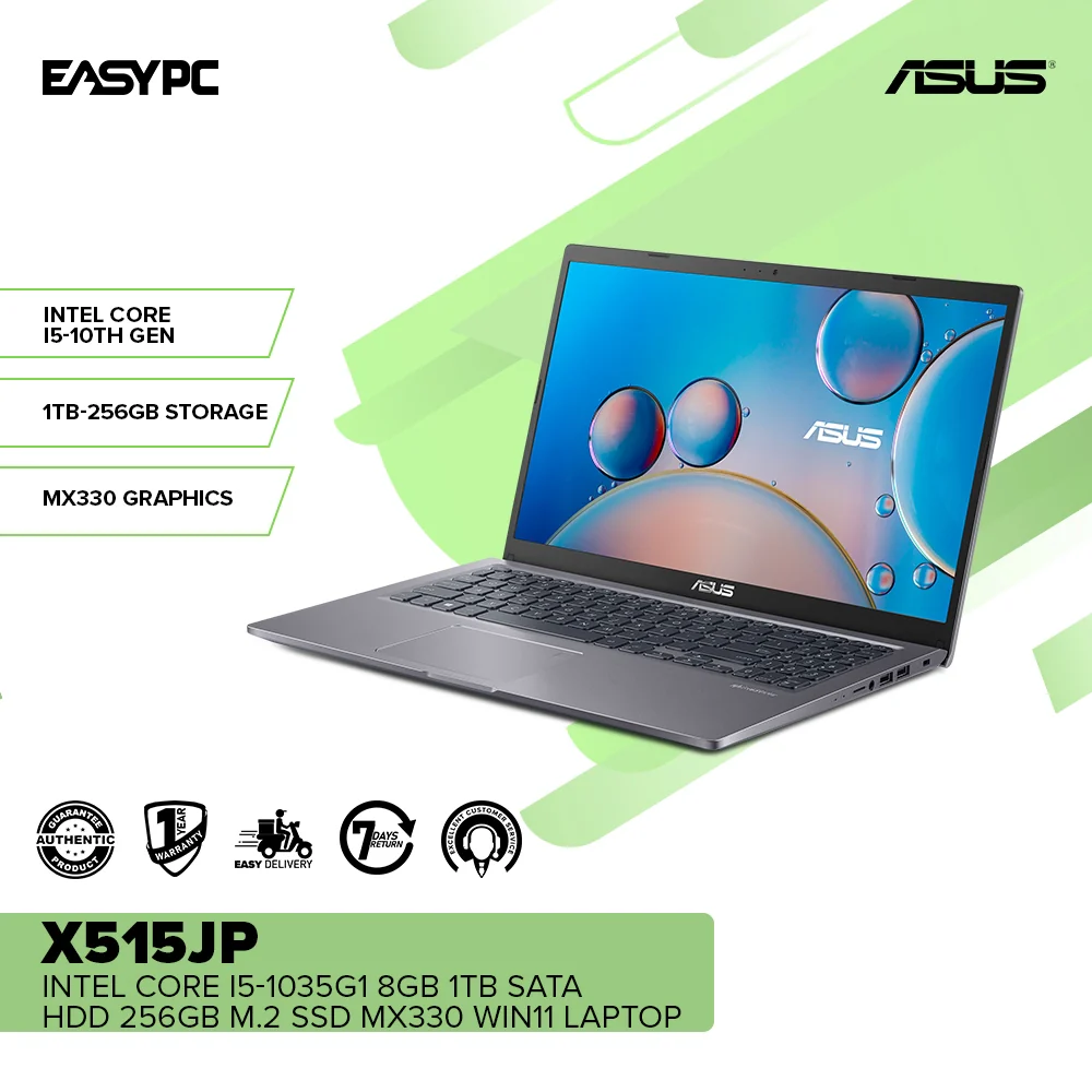 Asus X515JP-EJ400W Intel Core i5-1035G1 8GB 1TB SATA HDD 256GB M.2 SSD GeForceMX330 Windows11 Laptop - Image 2