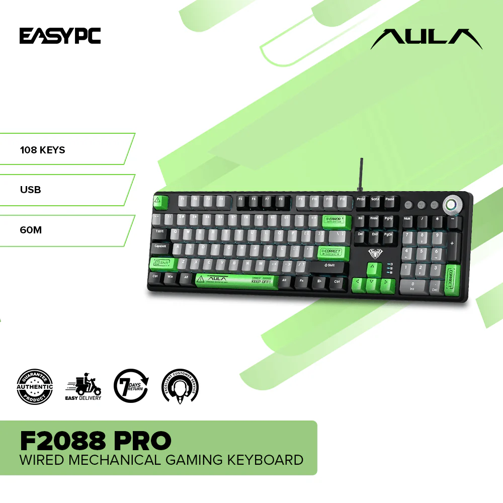 Aula F2088 PRO Wired Mechanical Gaming Keyboard - Image 2