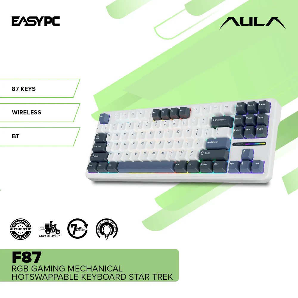 Aula F87 RGB Gaming Mechanical Hotswappable Keyboard Star Trek - Image 2