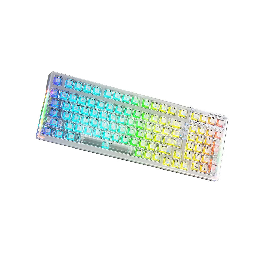 Aula F98 PRO RGB Gaming Mechanical Hotswappable Keyboard White - Image 5