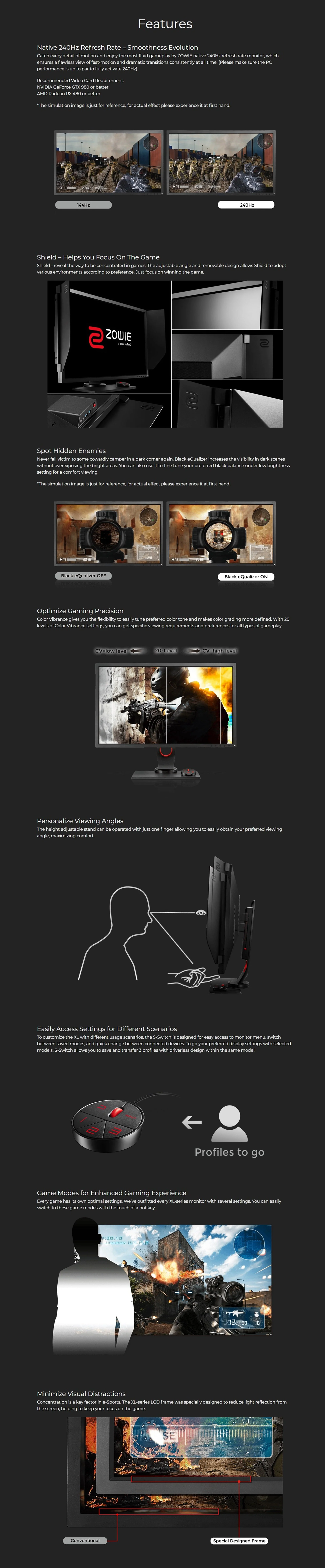 BenQ XL2740 27" 240Hz Gaming Monitor - Image 6