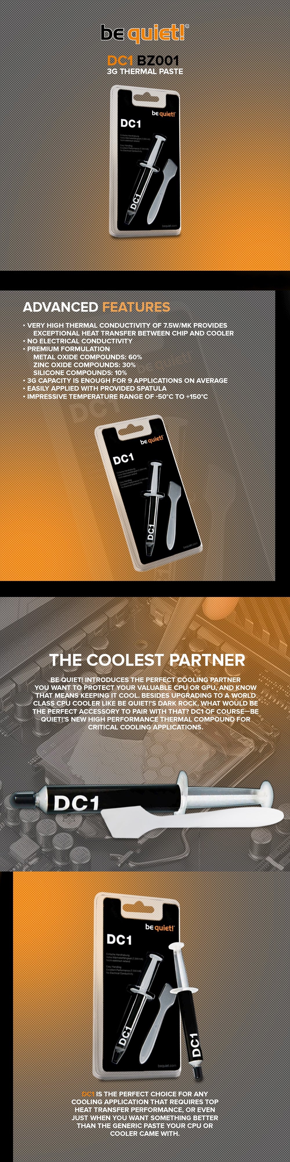 BeQuiet DC1 BZ001 3g High Thermal Conductivity Thermal Paste - Image 4