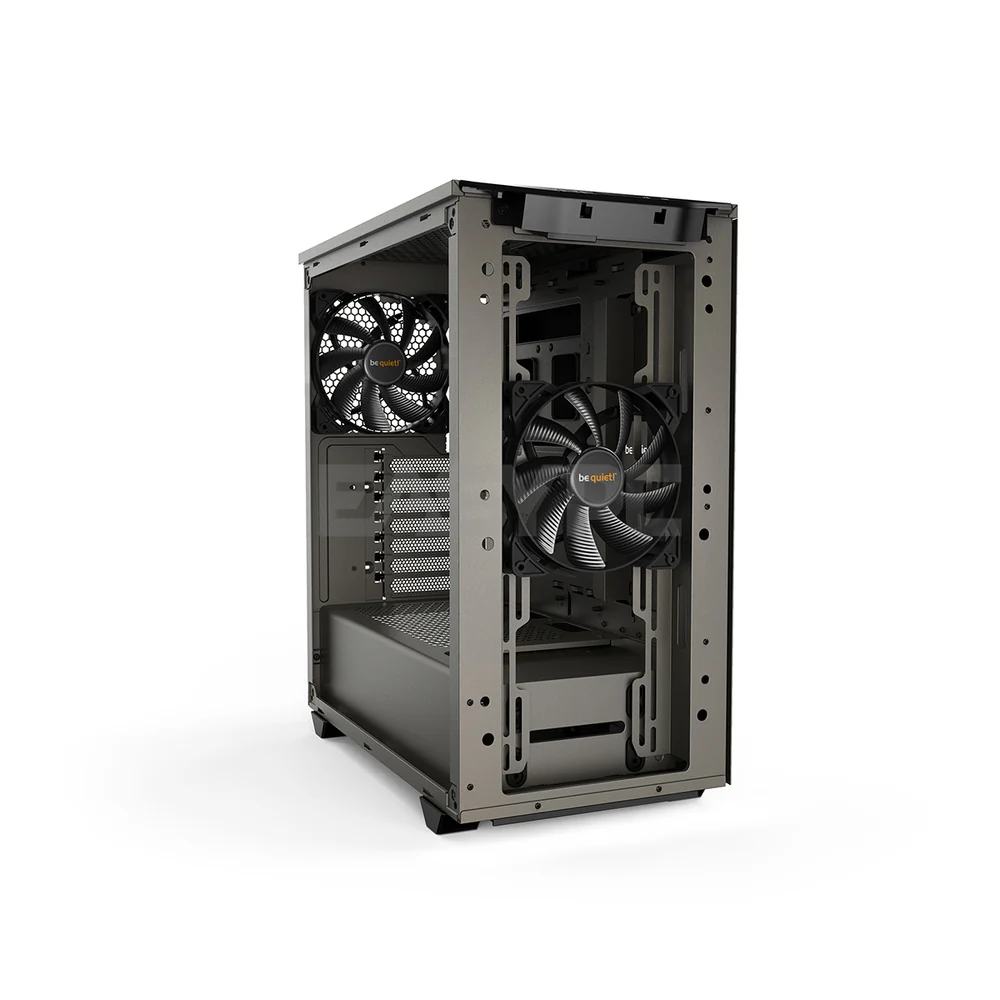 BeQuiet Pure Base 500 Tempered Glass, 2x 140mm Fans Window Black, White & Metallic Gray, Two Preinstalled Pure Wings 2 140mm fans Mid-Tower Case 4JTP - Image 13