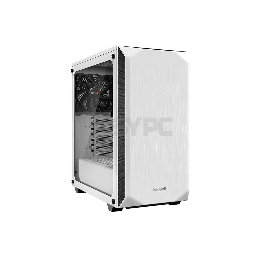 BeQuiet Pure Base 500 Tempered Glass, 2x 140mm Fans Window Black, White & Metallic Gray, Two Preinstalled Pure Wings 2 140mm fans Mid-Tower Case 4JTP - Image 6