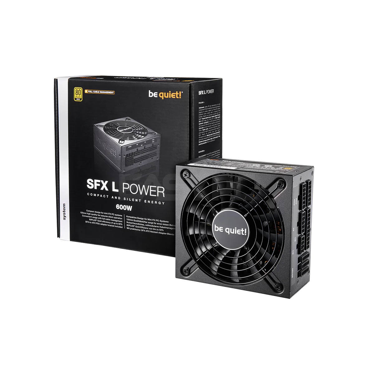 BeQuiet SFX-L Power 600W - 80 Plus Gold Fully-modular SFX Power Supply for Mini-ITX builds 4JTP