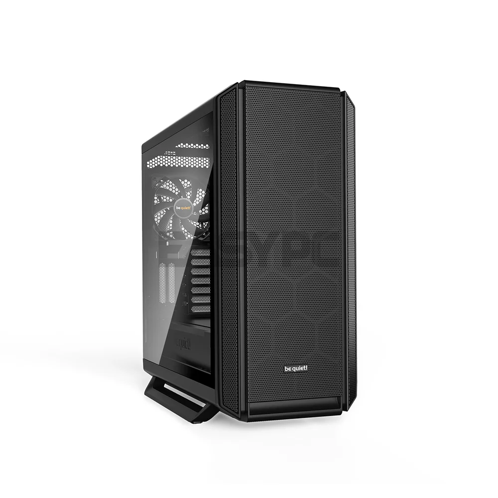 BeQuiet Silent Base 802 Black and White, 3 pre-Installed Pure Wings 2 Fans, Sound Insulation Tempered Glass Mid-Tower 4JTP