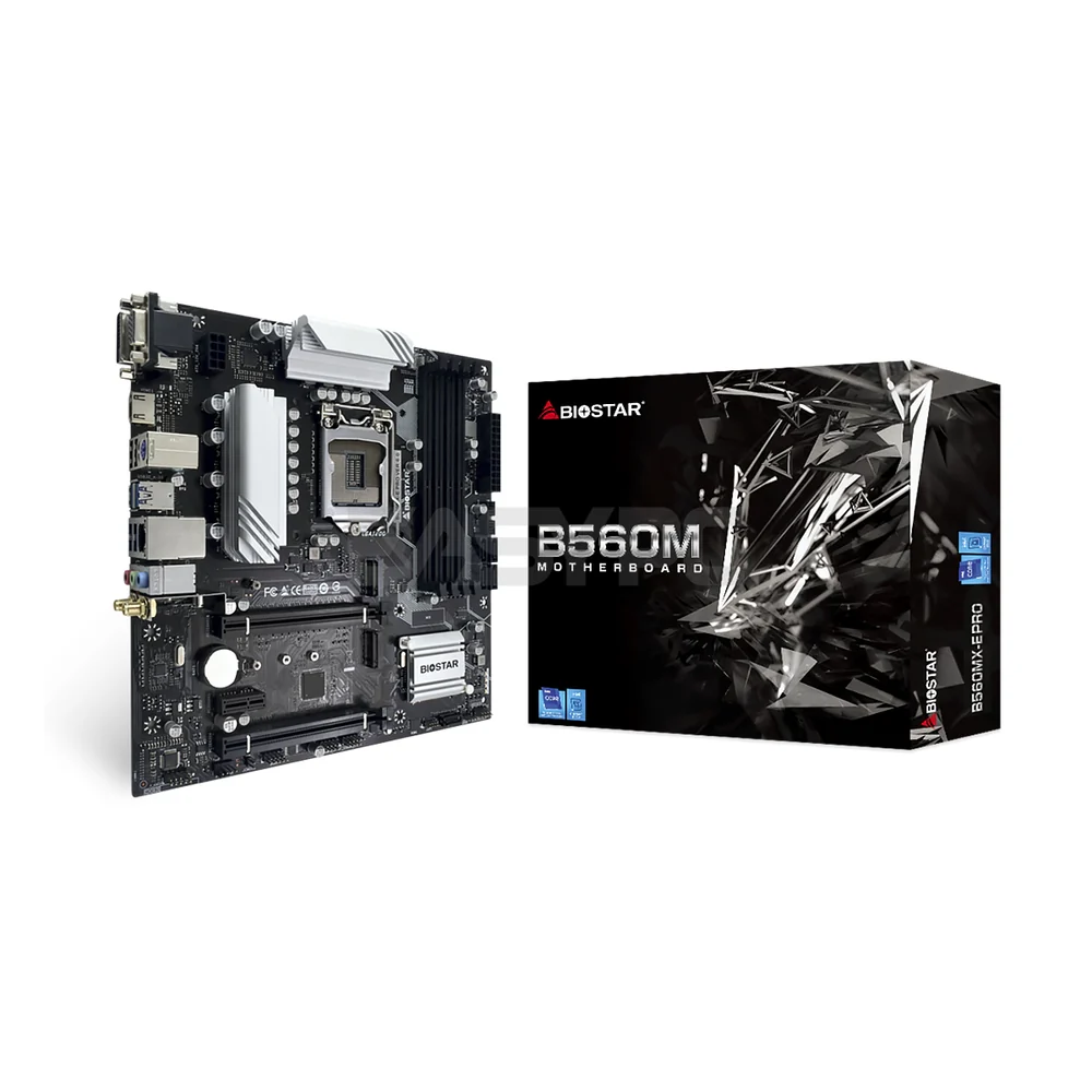 Biostar B560MX-E Pro Socket 1200 Ddr4 Supports Intel Optane Technology Supports WiFi 6 module, Supports HDMI 1.4 4K resolution Gaming Motherboard