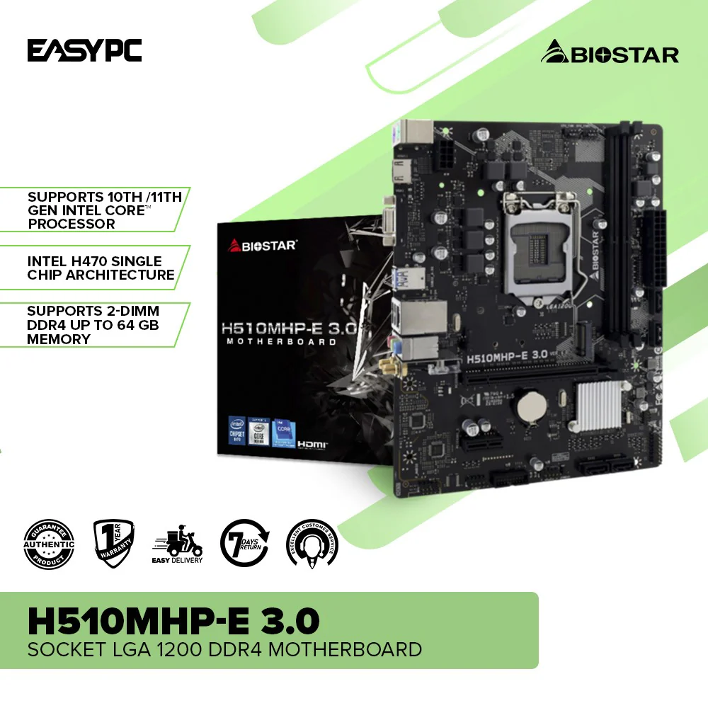Biostar H510MHP-E 3.0 Socket LGA 1200 Ddr4 Motherboard - Image 2