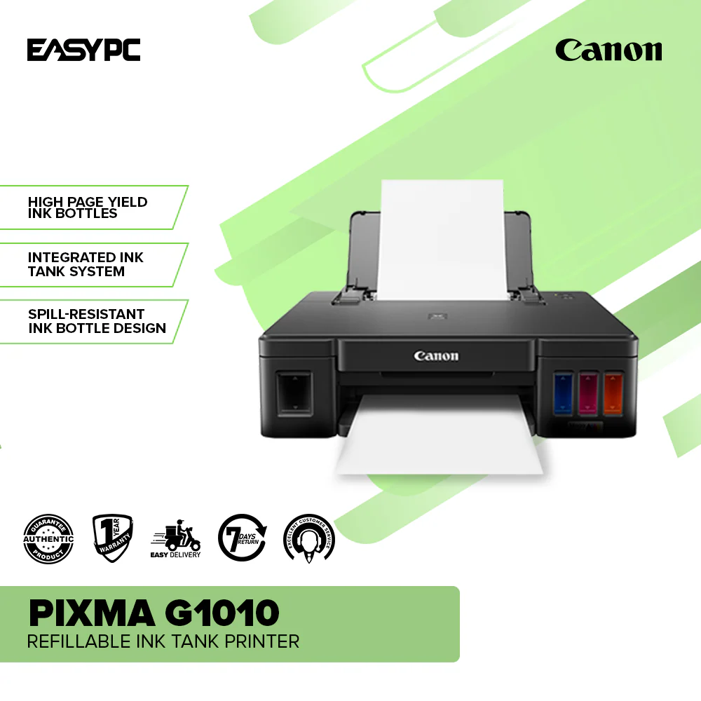 Canon Pixma G1010 Refillable Ink Tank Printer - Image 2