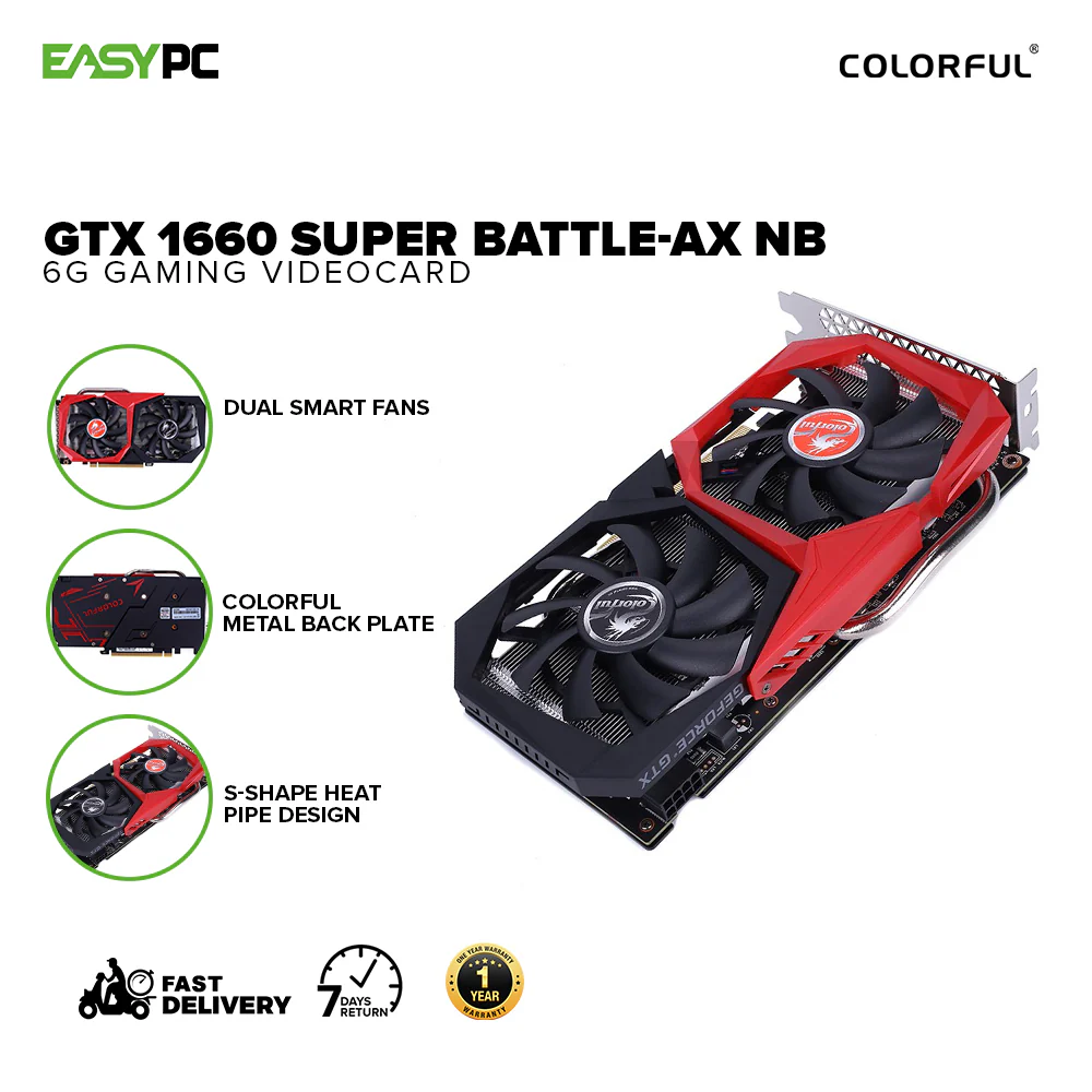 Colorful NVIDIA® GeForce GTX 1660 Super Battle-AX NB 6gb 192bit GDdr6 Gaming Videocard - Image 2