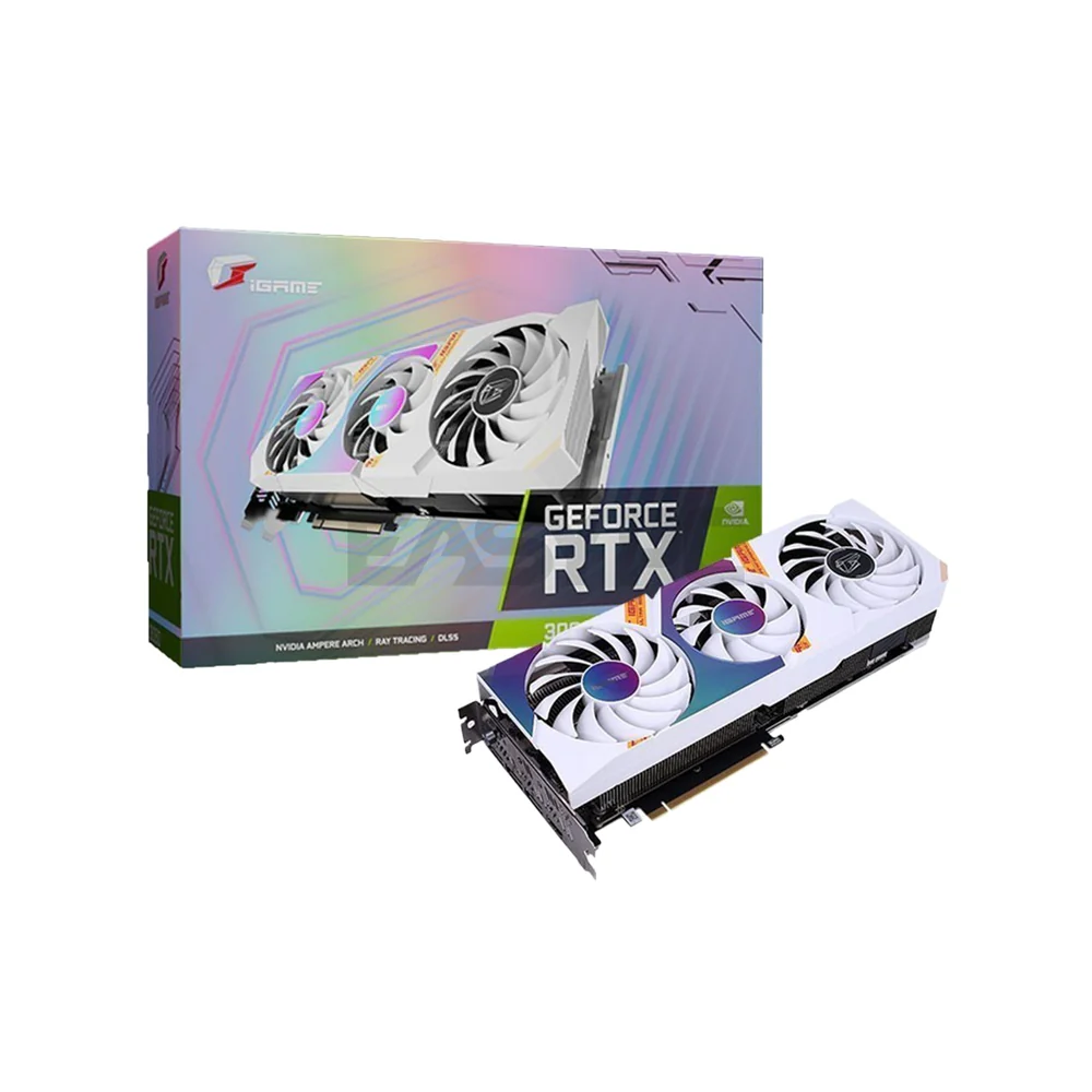 Colorful iGame NVIDIA® GeForce RTX™ 3060 Ultra W OC 12G L-V 12GB 192bit GDDr6 Gaming Graphics Card White