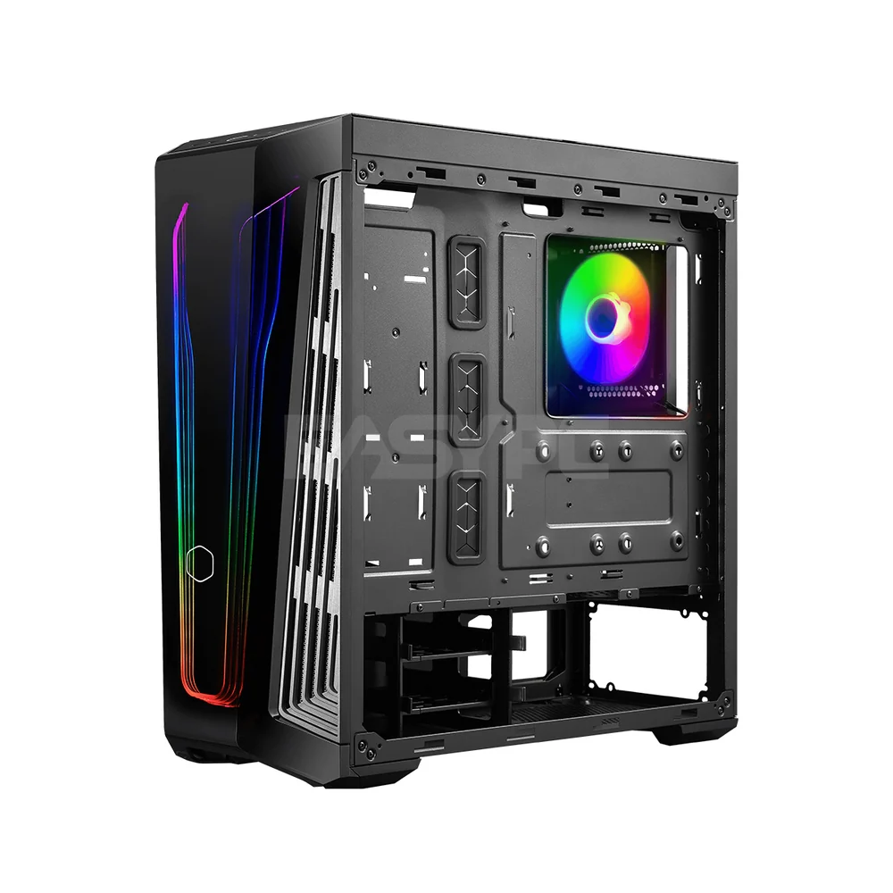 Cooler Master MasterBox 540 ARGB Ether Front Panel, Breathable Power Supply Shroud, Versatile Cooling, Removable Top Panel, Screwless & Tool-Free Design TG Side Panel Mid Tower Gaming Case (MB540-KGNN-S00) 1ION COMB2307 - Image 4