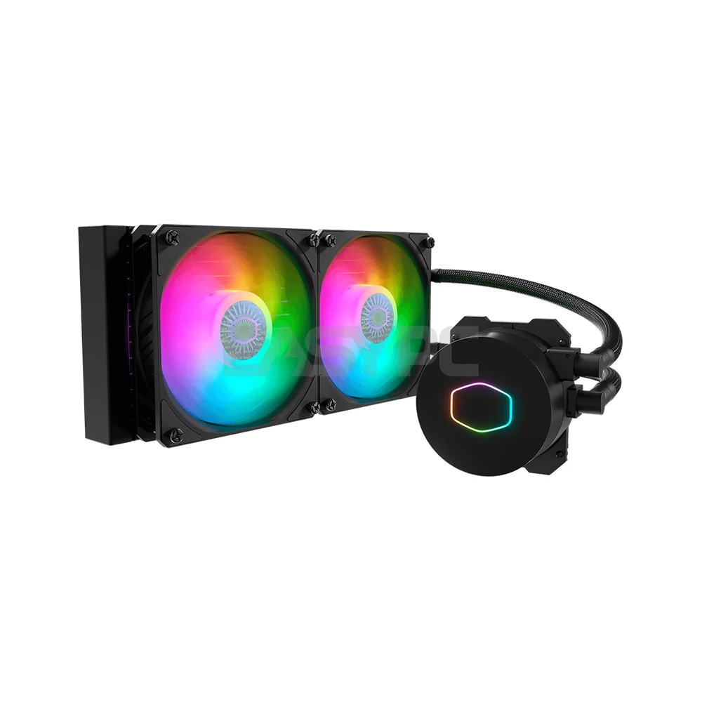 Cooler Master ML240L aRGB V2, Dual SickleFlow 120 ARGB Fans, ARGB Illumination & ARGB Controller, Tri-Phase Motor with Silent Driver, Dual Chamber Pump, Air Balance 2.0 Fan Blades, Liquid AIO CPU Cooler (MLW-D24M-A18PA-R2) 1ION COML2314