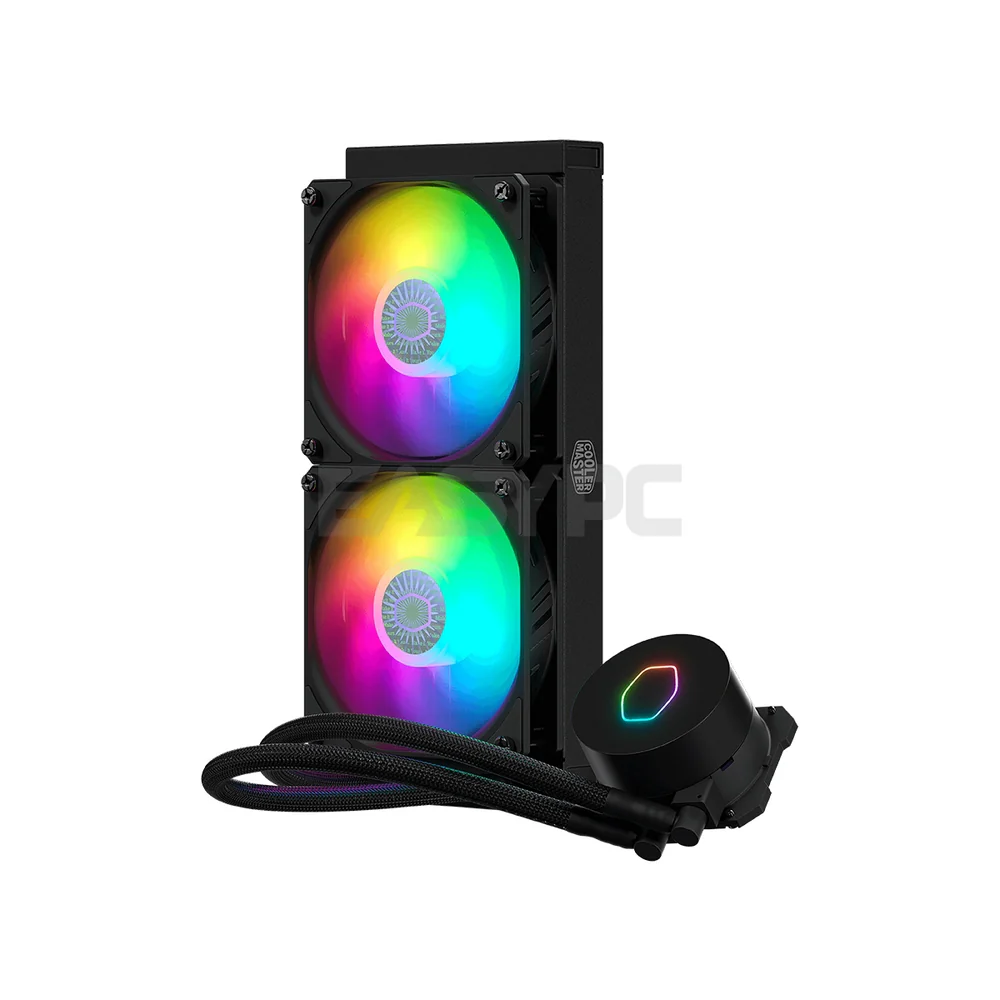 Cooler Master ML240L aRGB V2, Dual SickleFlow 120 ARGB Fans, ARGB Illumination & ARGB Controller, Tri-Phase Motor with Silent Driver, Dual Chamber Pump, Air Balance 2.0 Fan Blades, Liquid AIO CPU Cooler (MLW-D24M-A18PA-R2) 1ION COML2314 - Image 3