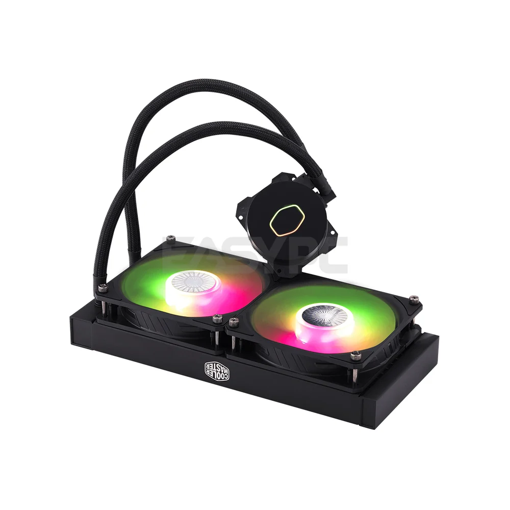 Cooler Master ML240L aRGB V2, Dual SickleFlow 120 ARGB Fans, ARGB Illumination & ARGB Controller, Tri-Phase Motor with Silent Driver, Dual Chamber Pump, Air Balance 2.0 Fan Blades, Liquid AIO CPU Cooler (MLW-D24M-A18PA-R2) 1ION COML2314 - Image 4