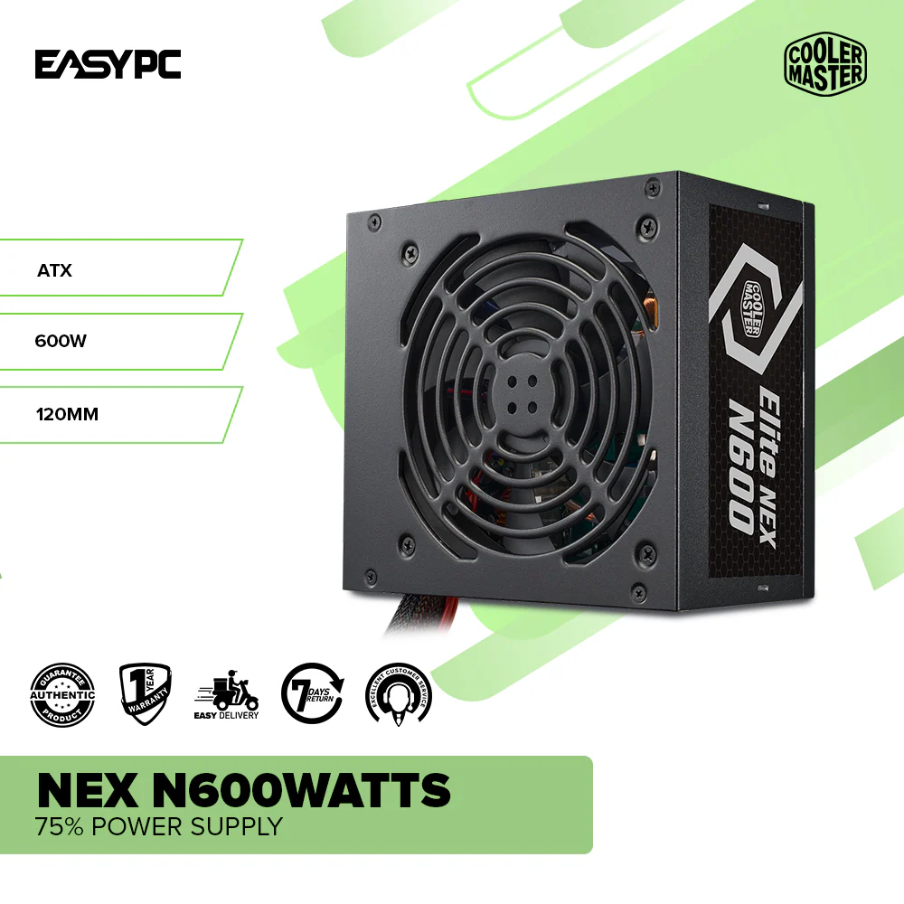 Cooler Master NEX N600Watts 75% Power Supply - Image 2