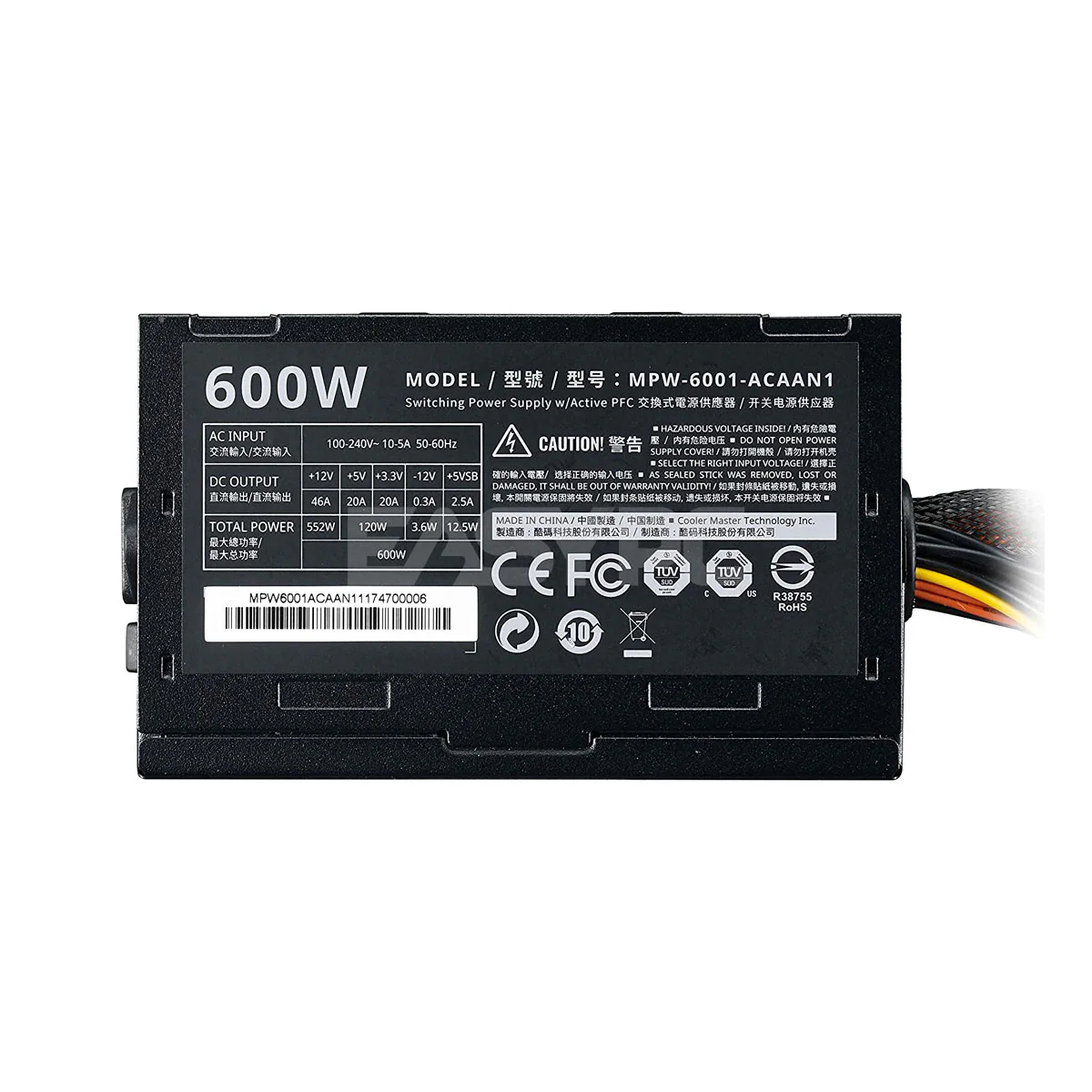 Coolermaster Elite V3 600 watts Power Supply - Image 4