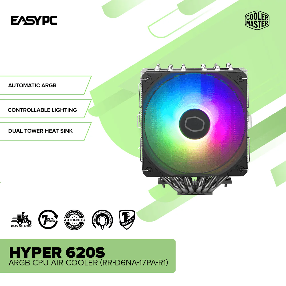 Coolermaster Hyper 620S ARGB CPU Air Cooler (RR-D6NA-17PA-R1) - Image 2