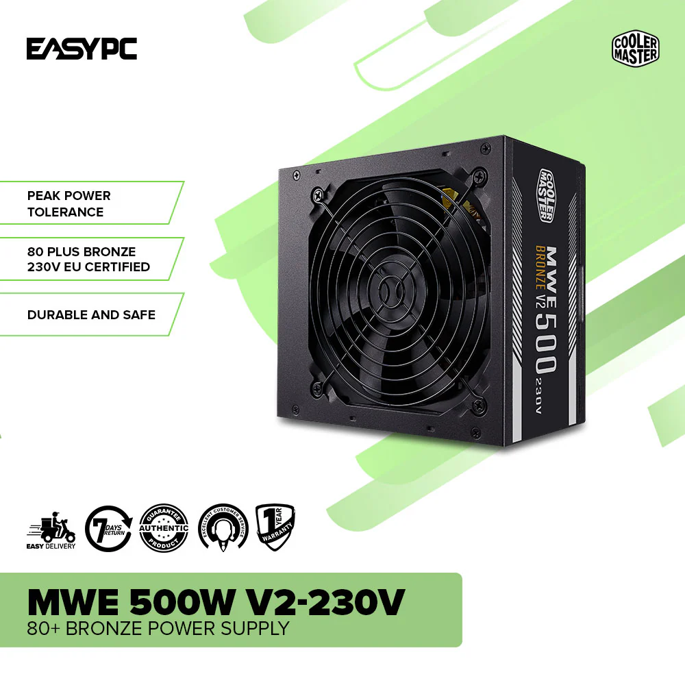 Coolermaster MWE Bronze Series 500W V2 or V2-230v 80+ Bronze Power Supply - Image 7