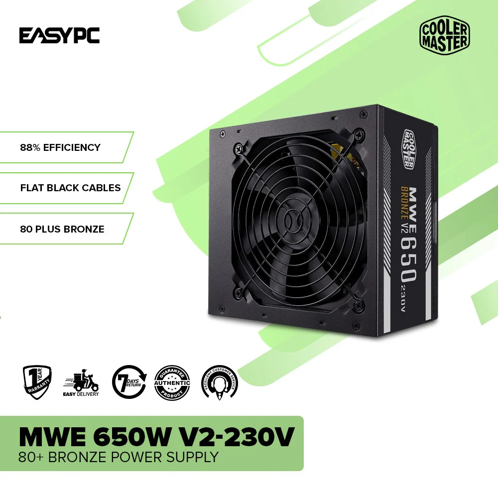 CoolerMaster MWE 750W, 650W and 550W V2-230v 80+ Bronze Durable Reliable and Safe Power Supply - Image 8