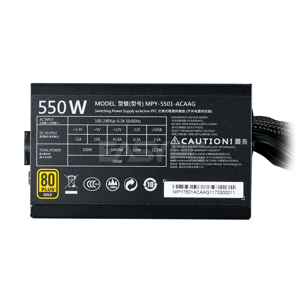 Coolermaster MWE550 Power Supply 550watts Gold - Image 3
