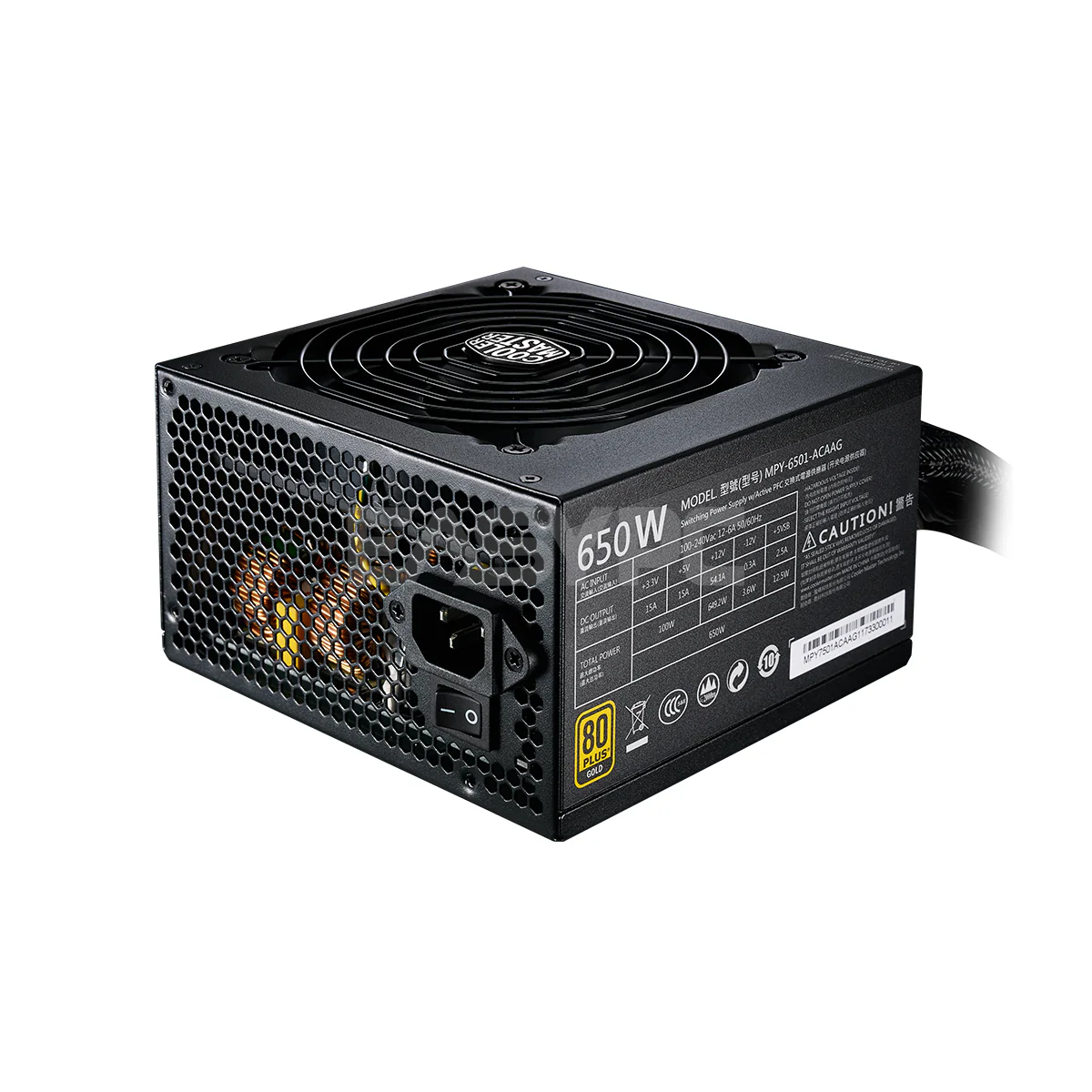 Coolermaster MWE650 Fully Modular Power Supply 650watts Gold