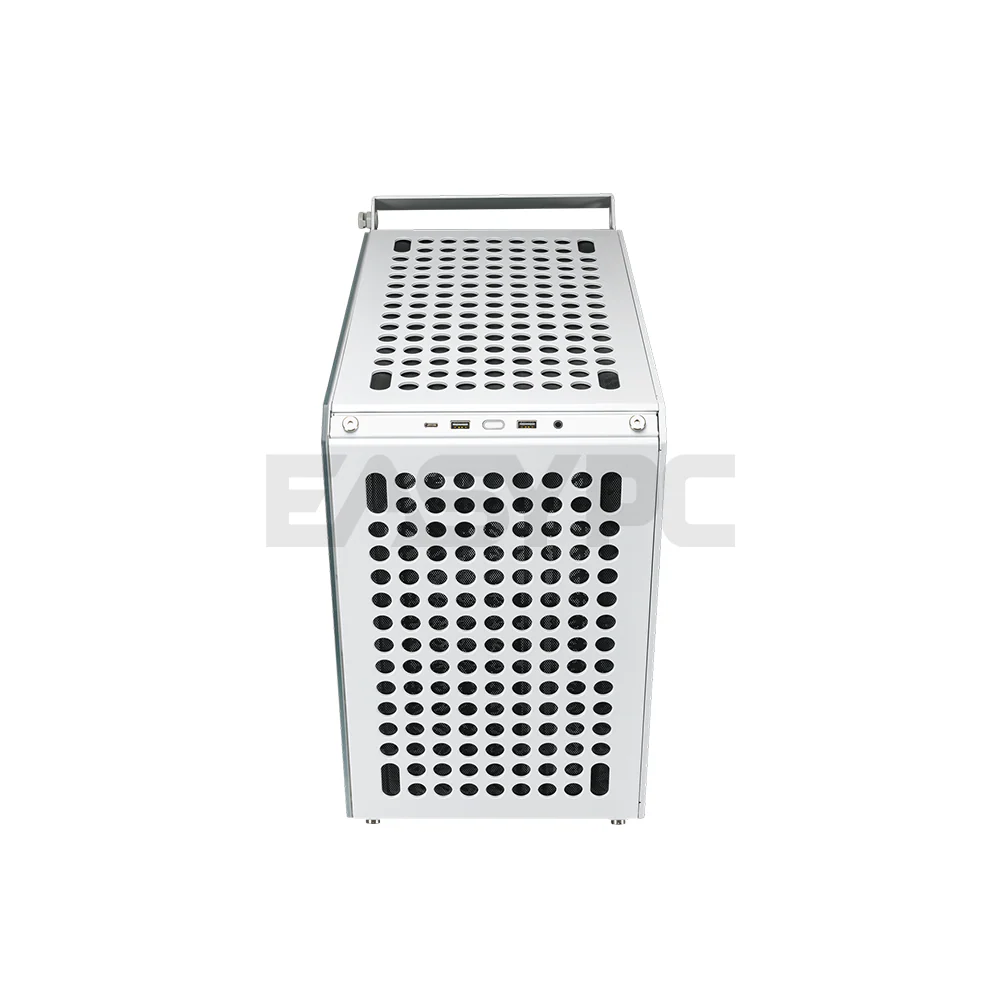 CoolerMaster Qube 500 FlatPack ATX Tempered Glass PC Case White - Image 2