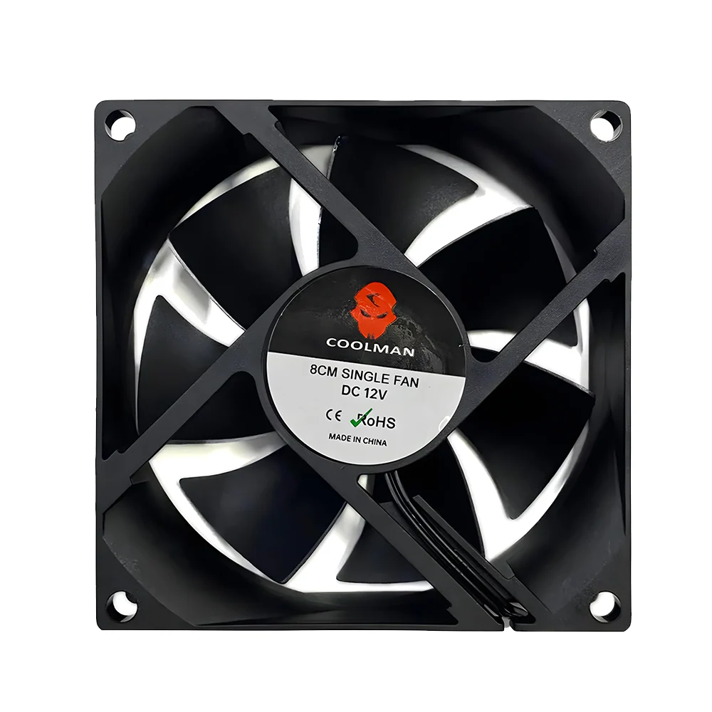 Coolman 80mm Chassis Fan Black - Image 2
