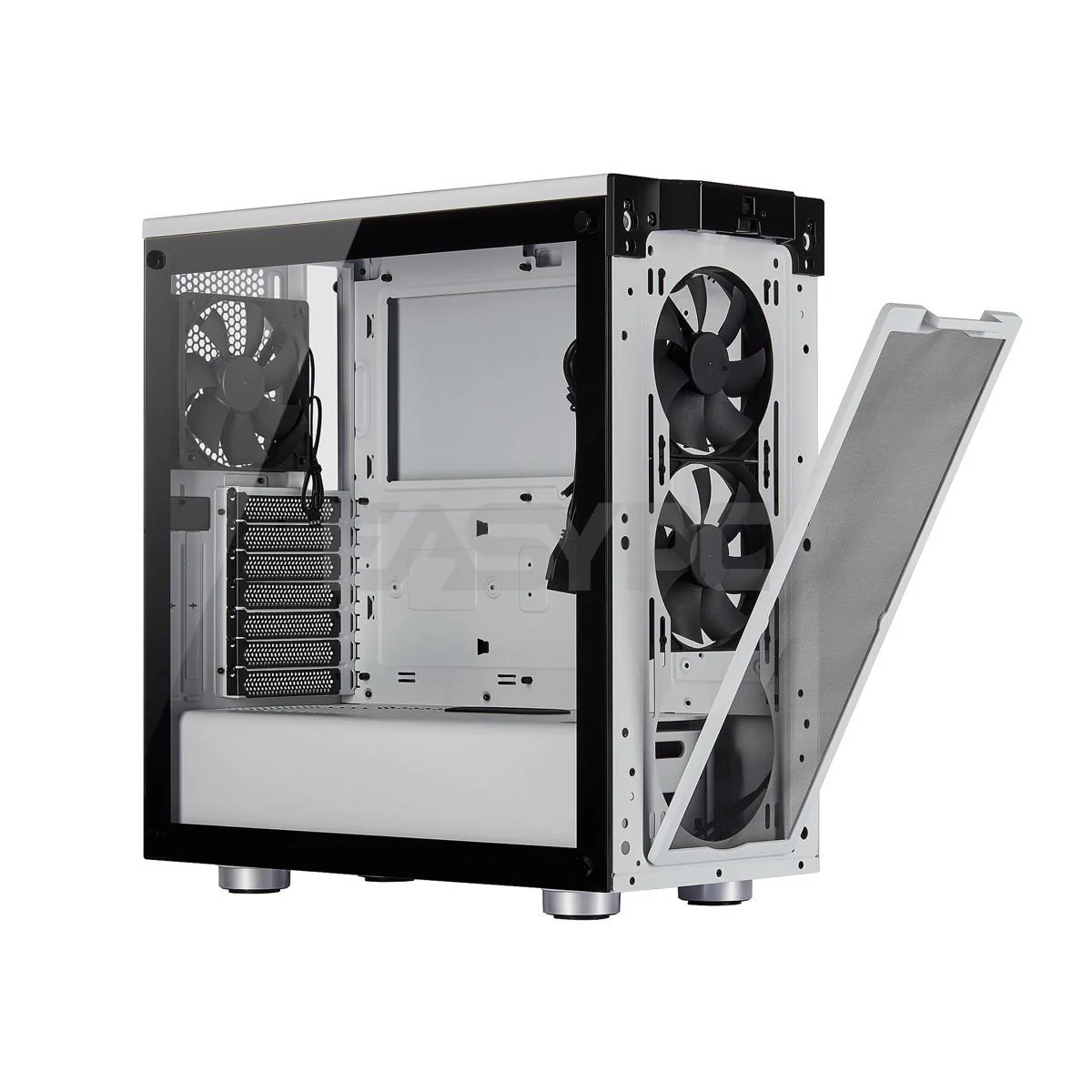 Corsair Airflow 275R Mid Tower Gaming PC Case White - Image 3